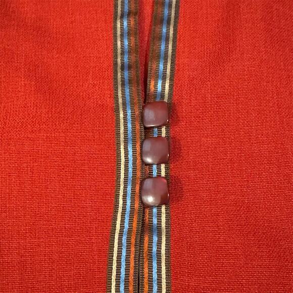 Handmade Red Blazer Jacket 3/4 Sleeve Stylish Button Detail Western 36" Bust - Picture 3 of 7